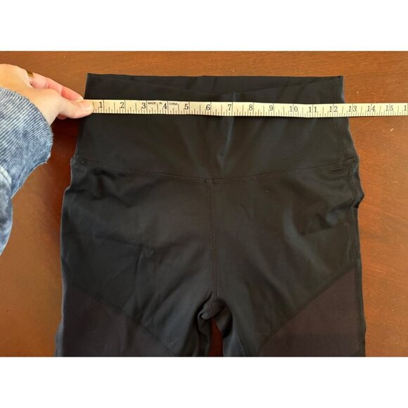 ZYIA Active Momentum Brilliant Hi-Rise 7/8 Ribbed Moto Leggings Black Size 8-10 - Picture 5 of 9